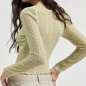 Kimchi Blue medium Lace Top in Soft Green